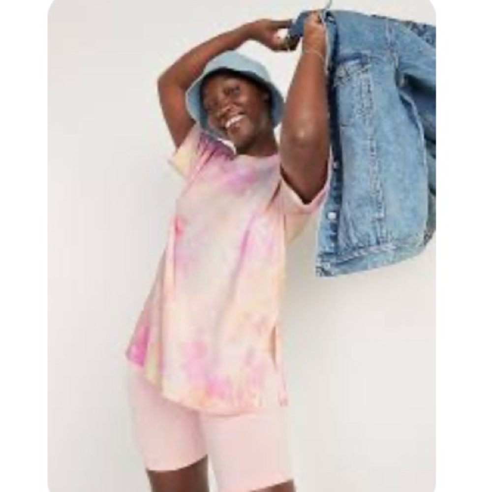 NWT Old Navy gender neutral o resines vintage Pink TieDye T-Shirt size women’s L
